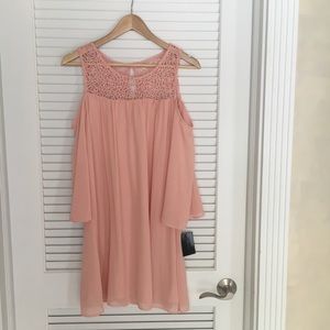 Adorable cold shoulder dress!